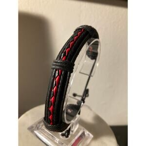 leather cuff bangle adjustable bracelet